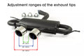 Silenciador trasero deportivo VW Golf VI, Golf V R32 y Scirocco Mk3