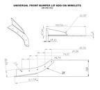 Universal front bumper winglets