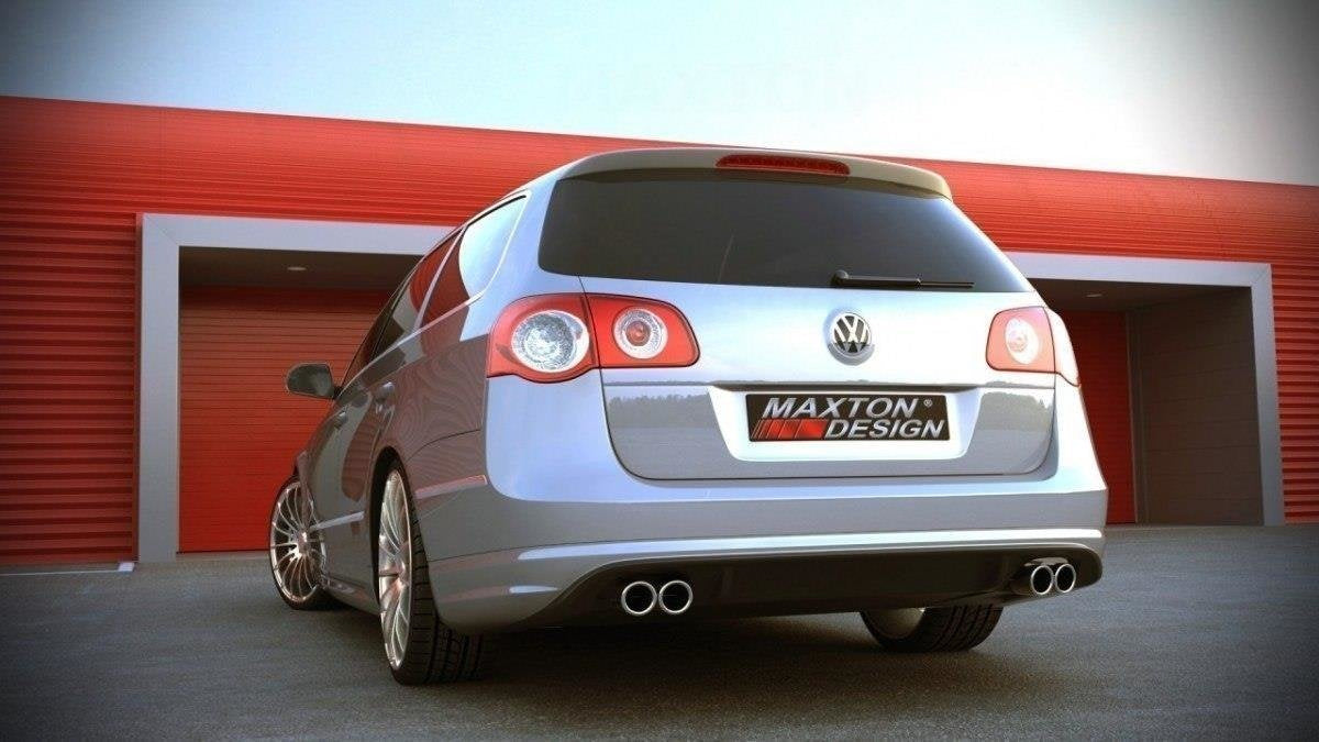 Difusor Bumper Spoiler Volkswagen Passat B6 R-Line Look 2 escapes (2x1)