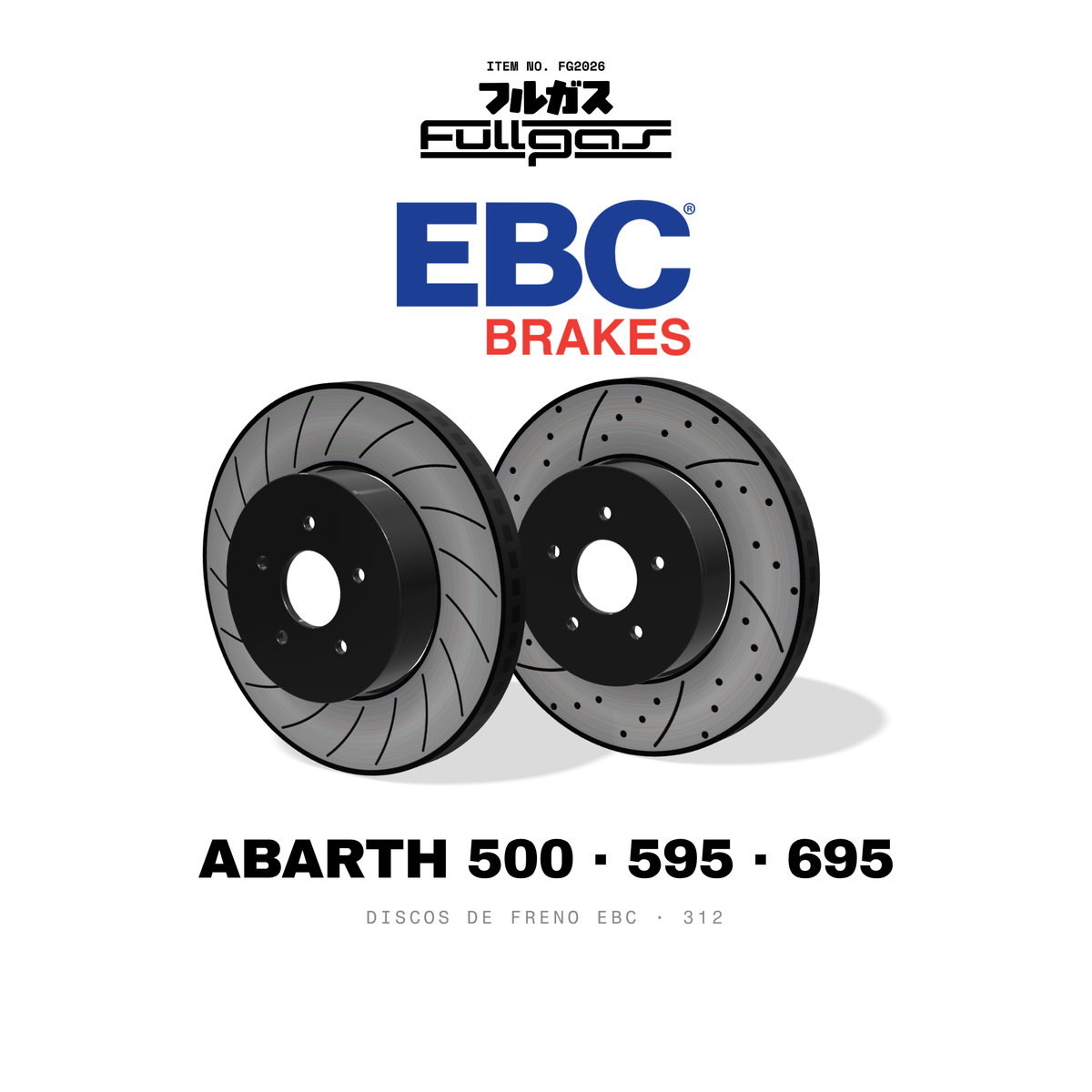 Discos de freno EBC Abarth 500 / 595 / 695: USR, GD