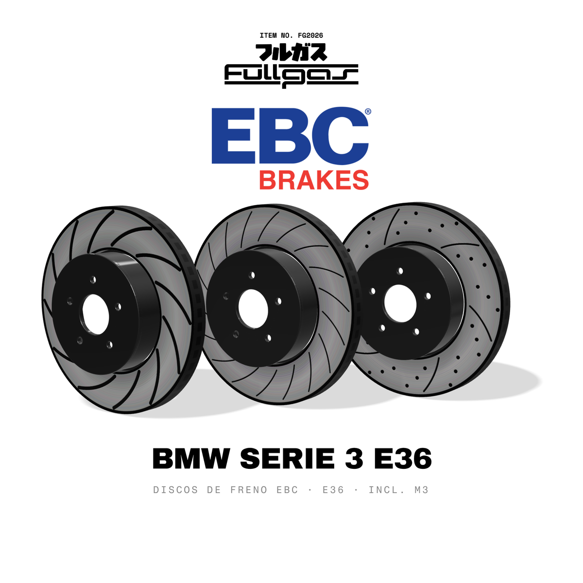 Discos de freno EBC BMW Serie 3 E36 y M3 E36: BSD, USR, GD