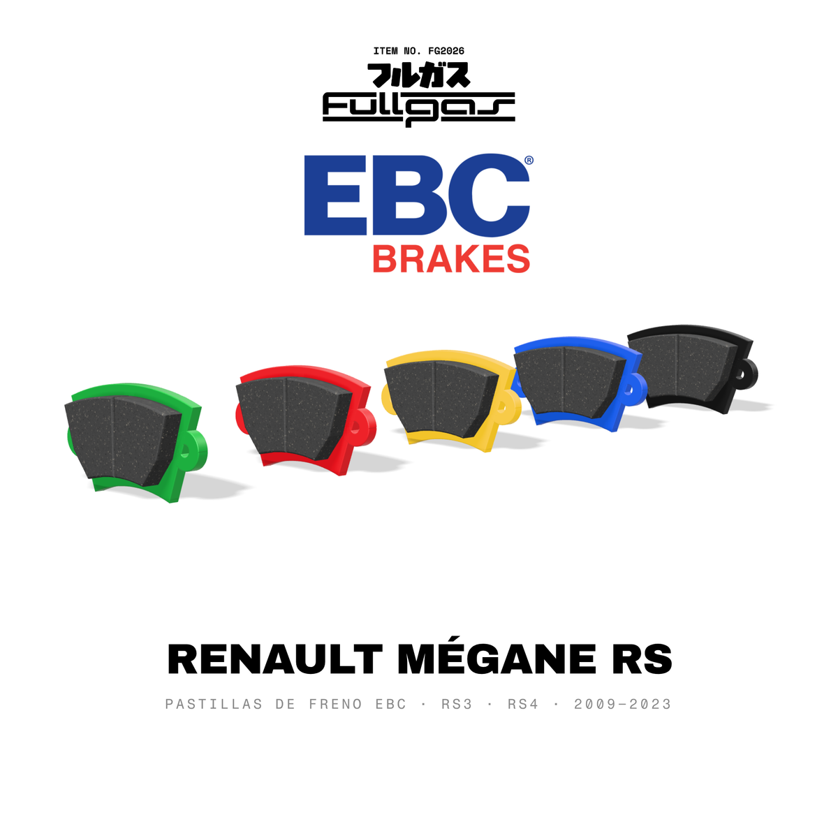 Pastillas de freno EBC Renault Mégane RS 3 / RS 4: Yellowstuff, Bluestuff NDX, Redstuff, RP-X