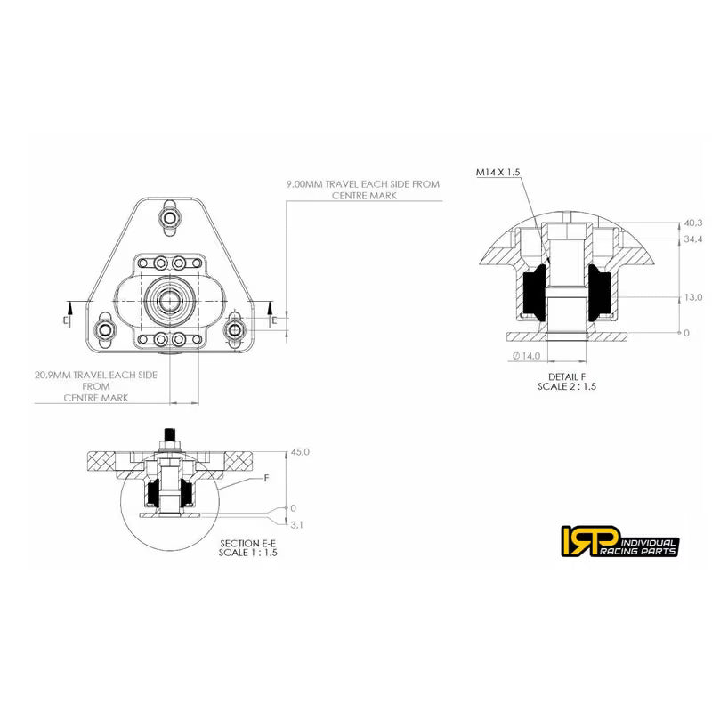Copelas regulables IRP BMW E36 muelle de serie