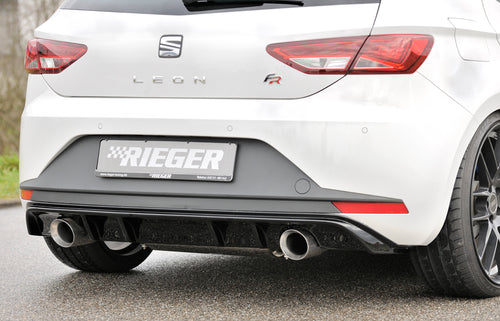 DIFUSOR RIEGER EN NEGRO BRILLO PARA SEAT LEON FR 2013 - 2016 - FULL GAS
