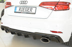 DIFUSOR RIEGER EN NEGRO BRILLO PARA AUDI A3 S-line / S3 2016 - 2020 - FULL GAS