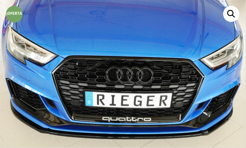 LIP RIEGER DELANTERO AUDI RS3 NEGRO BRILLO (8V)/ 02-17 - FULL GAS