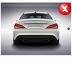 DIFUSOR TRASERO PARA MERCEDES CLA W117 BLACK AMG - FULL GAS