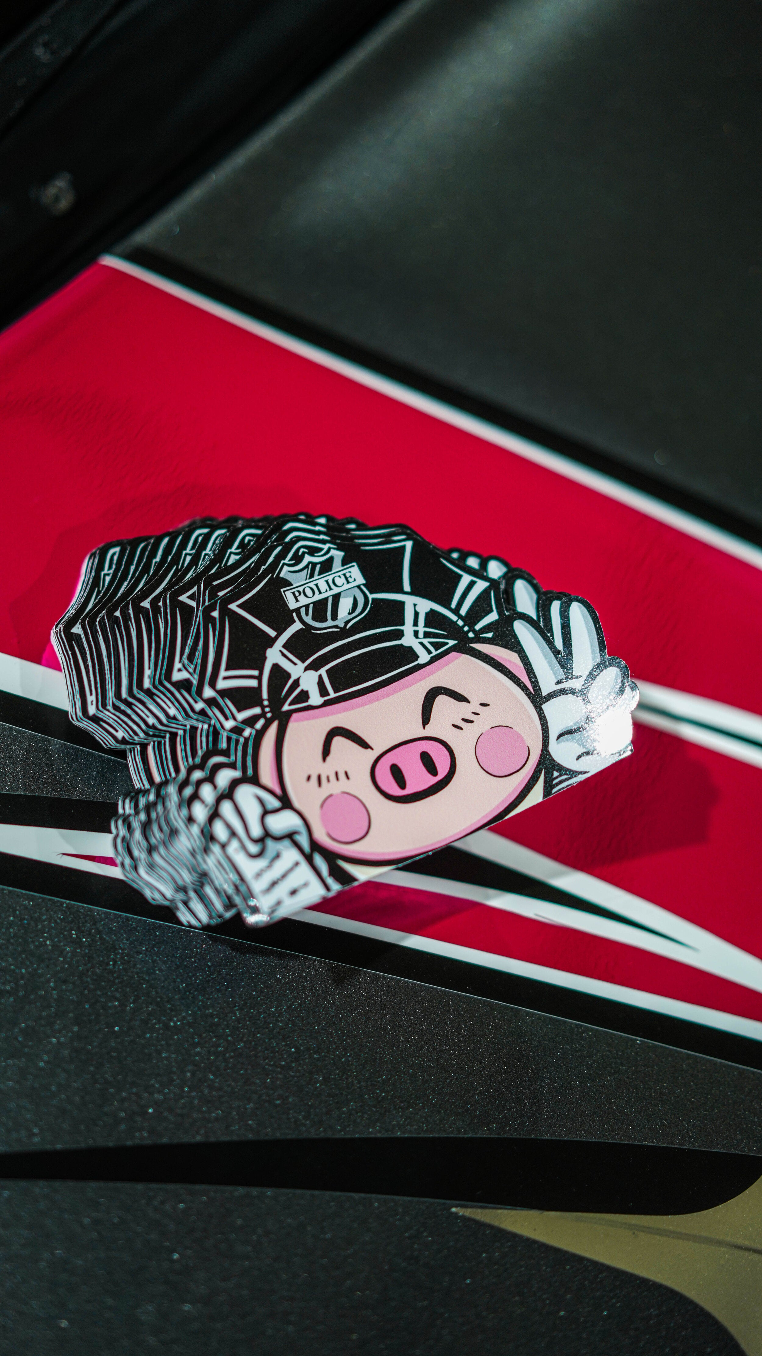 PEGATINA PEEKING WINDOW PIG - FULL GAS