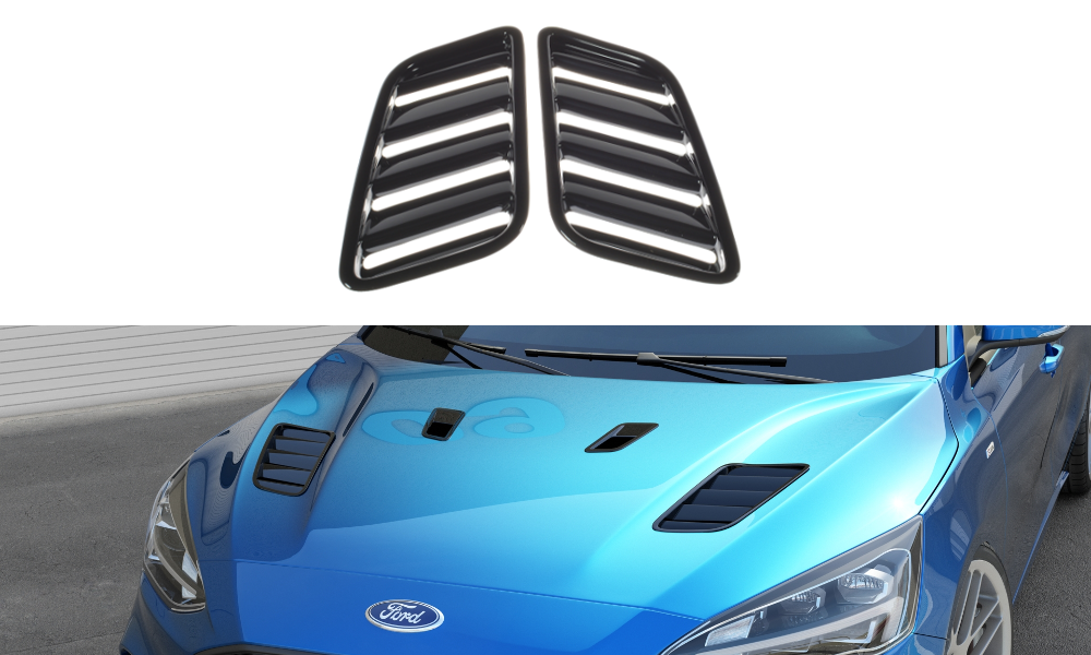 ENTRADAS DE AIRE FORD FOCUS ST-LINE / ST MK4 (GRANDES) - NEGRO BRILLO - FULL GAS