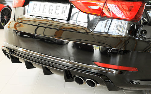 DIFUSOR DEPORTIVO 2 SALIDAS DOBLES RIEGER AUDI A3 8V PREFACELIFT S-LINE - FULL GAS