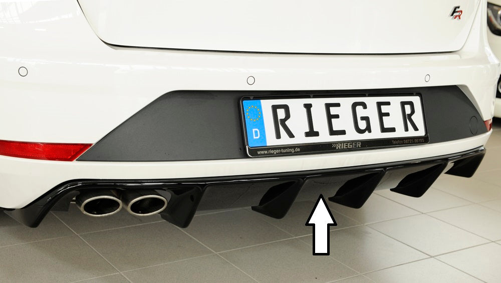 DIFUSOR DEPORTIVO 1 SALIDA RIEGER SEAT LEON 5F FR ST FACELIFT (CON BOLA DE REMOLQUE ORIGINAL) - FULL GAS