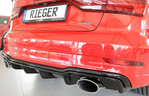 DIFUSOR DEPORTIVO 2 SALIDAS RIEGER AUDI A3 8V FACELIFT CON S-LINE Y S3 - FULL GAS