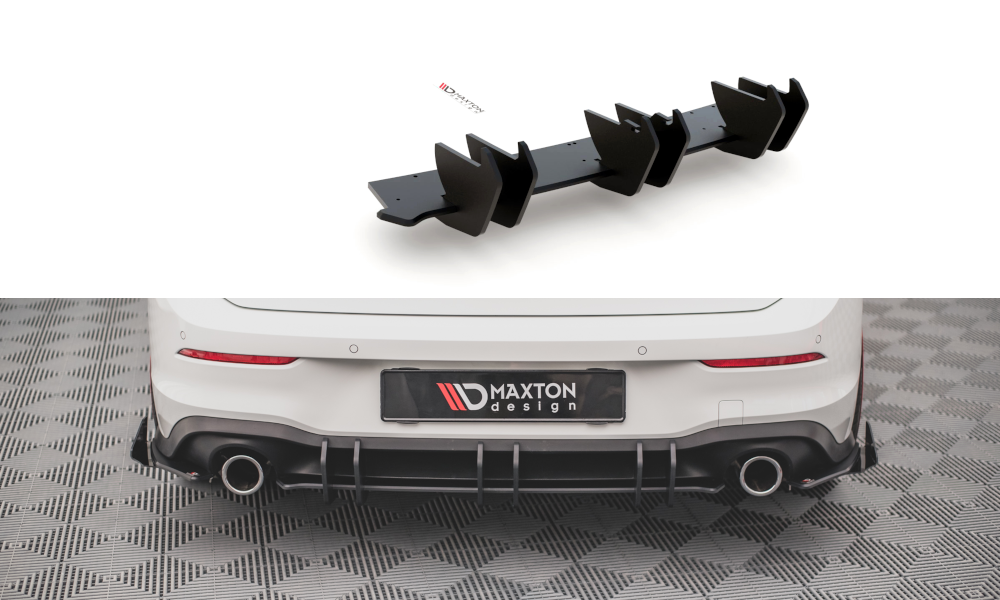 DIFUSOR RACING DURABILITY MAXTON V.2 CON LUZ LED STOP VW GOLF 8 GTI - FULL GAS