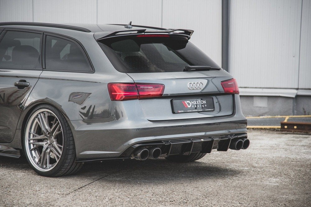 DIFUSOR 2 SALIDAS DOBLES MAXTON AUDI A6 C7 S-LINE - NEGRO BRILLO - FULL GAS