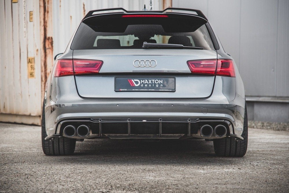 DIFUSOR 2 SALIDAS DOBLES MAXTON AUDI A6 C7 S-LINE - NEGRO BRILLO - FULL GAS
