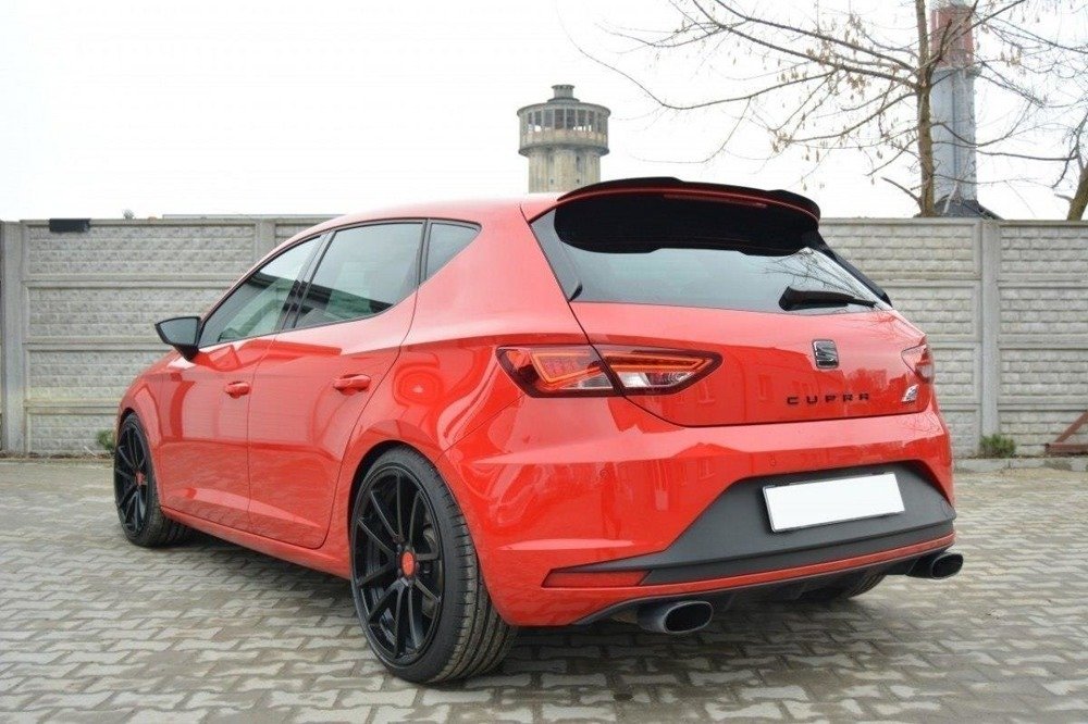 EXTENSIÓN DE ALERÓN EN NEGRO BRILLO SEAT LEON CUPRA 5F 2012 - 2016 - FULL GAS