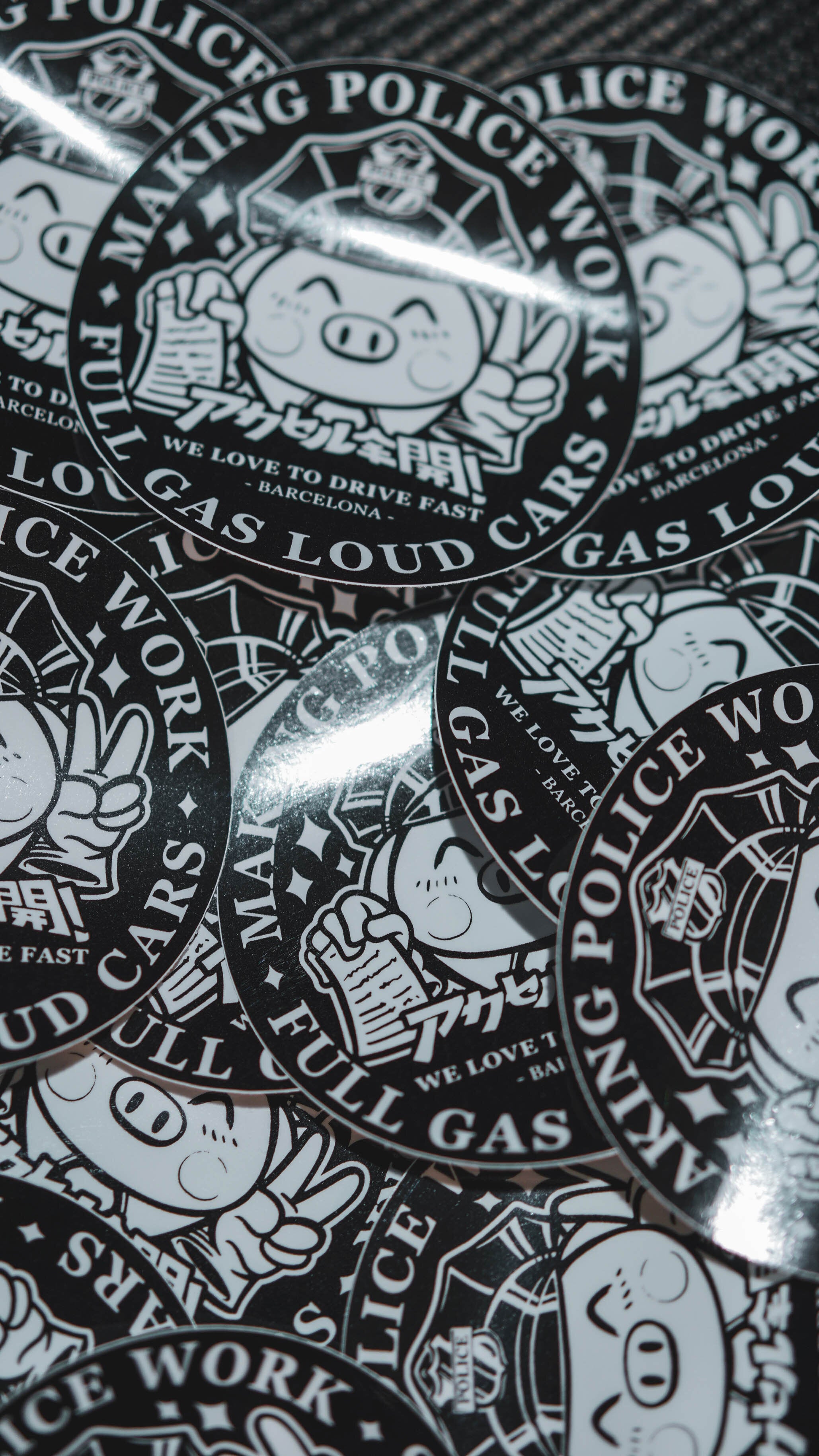 PEGATINA MAKING POLICE WORK - FULL GAS LOUD CARS - FULL GAS