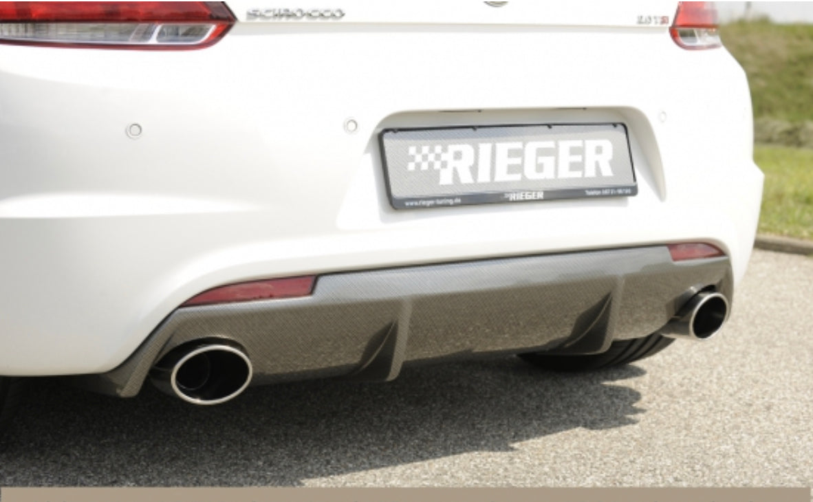 Añadido de Difusor Doble Salida Rieger VW Scirocco R Look