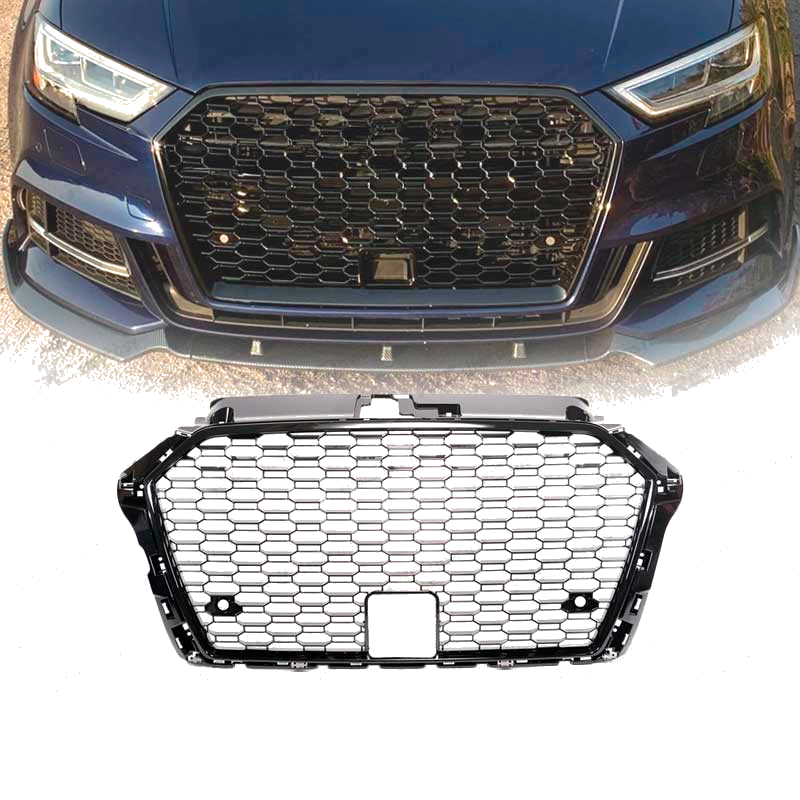 PARRILLA AUDI A3 8V (17-19) LOOK RS3 COLOR NEGRO - FULL GAS