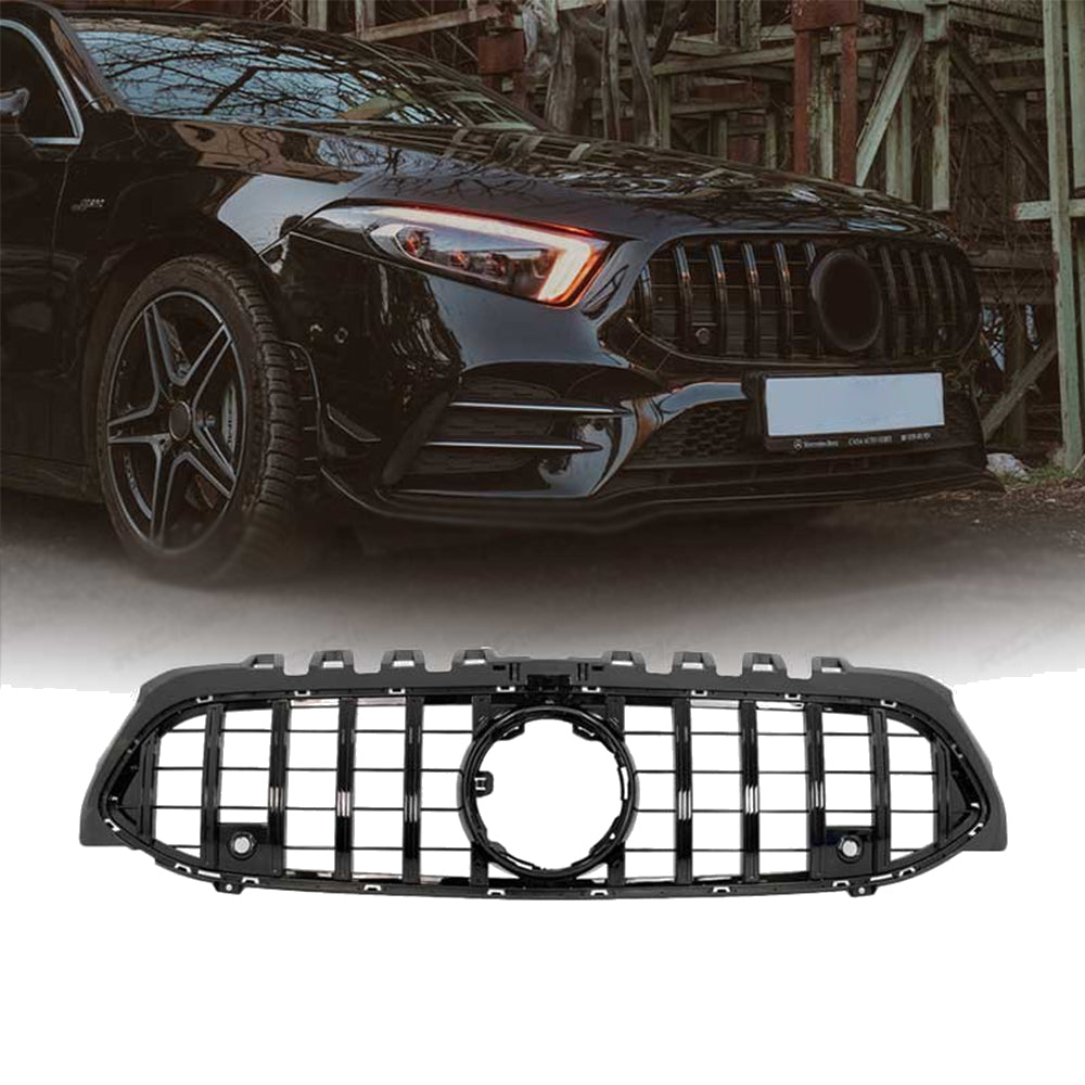REJILLA PARRILLA CENTRAL PARA MERCEDES CLASE A W177 LOOK GT-R NEGRA - FULL GAS